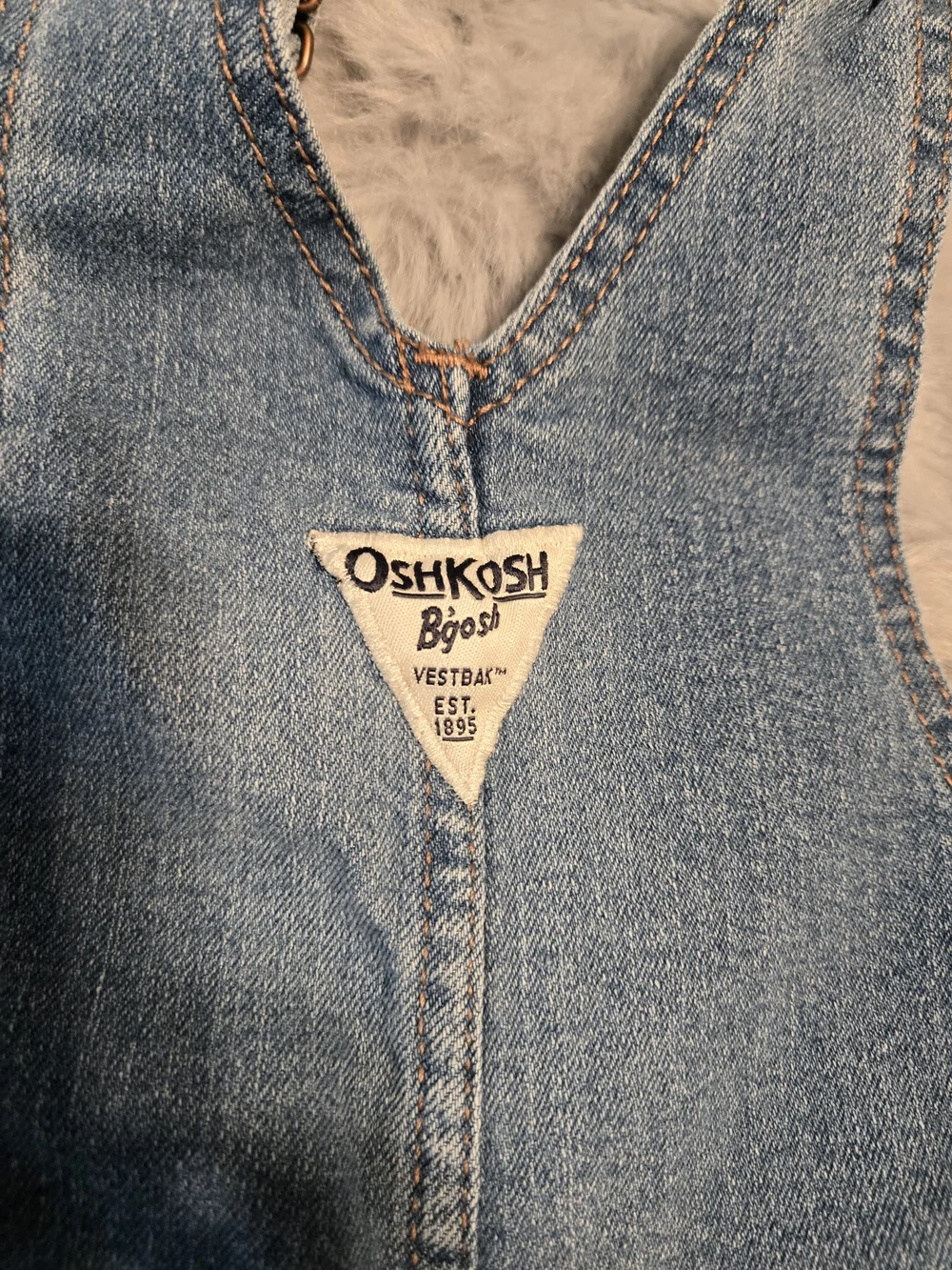 OshKosh B'gosh Girl Denim Ruffle Pocket Overalls 6M